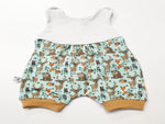 Sommerstrampler kurz auch als Baby Set Waldtiere 123 von Atelier MiaMia