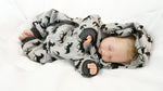 Atelier MiaMia - tutina neonato bambino da 50 a 110 tutina design wellness cavalli grigio 100% cotone 13
