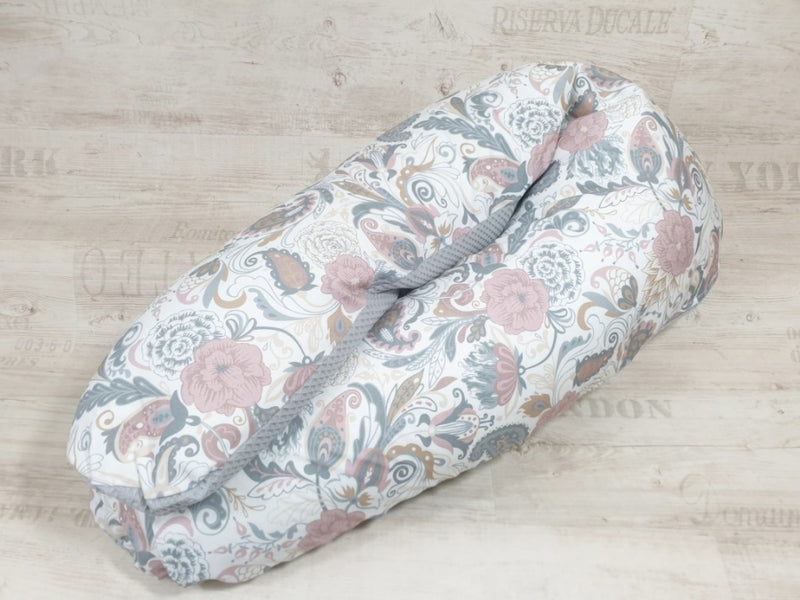 Atelier MiaMia cuscino per allattamento o cuscino per traversina laterale cuscino per posizionamento fiori paisley 138