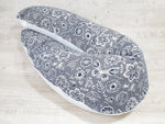 Atelier MiaMia Nursing Pillow or Side Sleeper Pillow Positioning Pillow Blue Ornaments 140