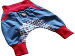 Atelier MiaMia - Popo Bloomers Gr. 46-110 also as a set with hat and scarf Love Anchor Blue Red 14