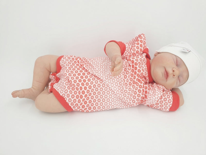 Body kurz und lang ärmlig auch als Baby Set Blumen Rot Farbverlauf 15 von Atelier MiaMia