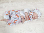 Coole Pumphose oder Babyset kurz und lang Füchse Grau 15 von Atelier MiaMia