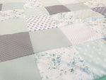 Atelier MiaMia blanket patchwork dots stars eucalyptus G with embroidery 16