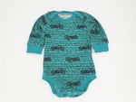 Atelier MiaMia Body with short and long sleeves, also available as a Baby Set Blue Biker 17