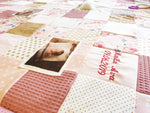 Atelier MiaMia snuggle blanket as a photo blanket roses knit and waffle old pink with pictures 17