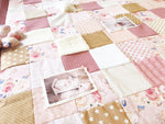 Atelier MiaMia snuggle blanket as a photo blanket roses knit and waffle old pink with pictures 17