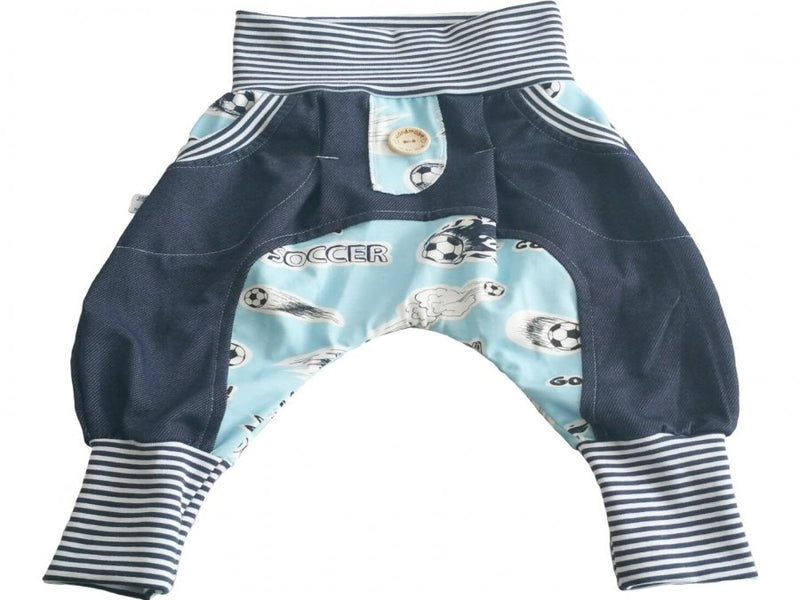 Atelier MiaMia - Popo Bloomers Gr. 46-110 also as a set with cap and scarf football blue 17