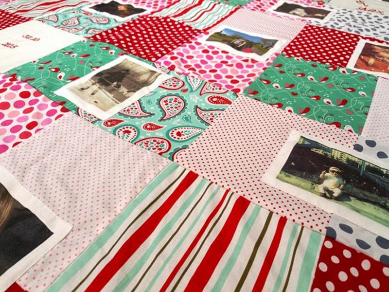 Atelier MiaMia coperta coccolosa come foto coperta pois rossi strisce immagini floreali 19