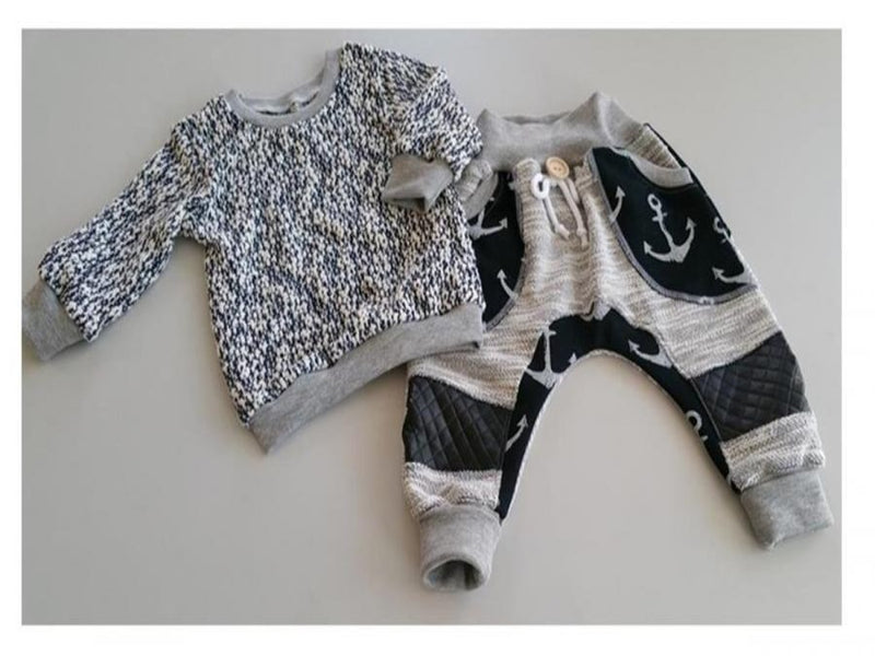Atelier MiaMia-Jogger - Pantaloni della tuta a quadri gr. 50-140 ancora grigio 1