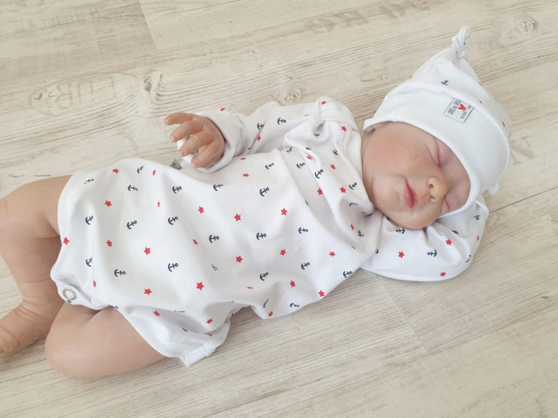 Body kurz und lang ärmlig auch als Baby Set Anker Sterne Nr. 2 von Atelier MiaMia