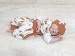 Coole Pumphose oder Babyset kurz und lang Rehe Terra Creme 20 von Atelier MiaMia