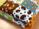 Kuscheldecke Patchwork Punkte  Waldtiere mit Stickerei 20 von Atelier MiaMia