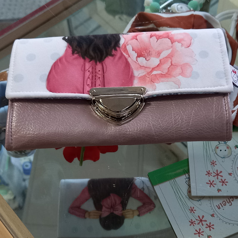 Atelier MiaMia purse XL with buttons pink girls part leather IMMEDIATELY AVAILABLE