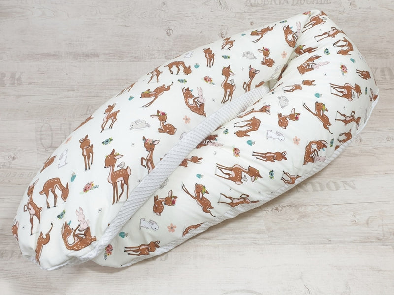 Atelier MiaMia nursing pillow or side sleeper pillow rabbit deer 203