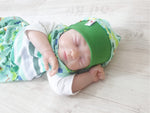 Atelier MiaMia onesie short and long also as a baby frog king green 228