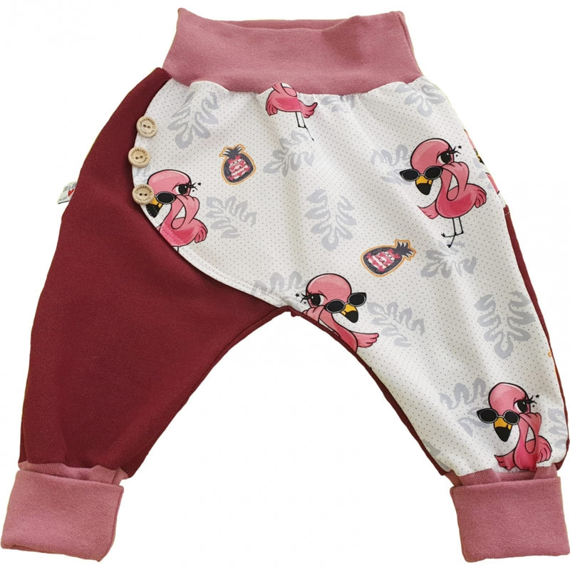 Rocky Pumphose Gr. 46-110 auch als Set mit Mütze und Tuch Flamingo  rot 20 von Atelier MiaMia