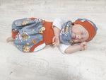 Coole Pumphose oder Babyset kurz und lang Bär Mond Jeans 21 von Atelier MiaMia