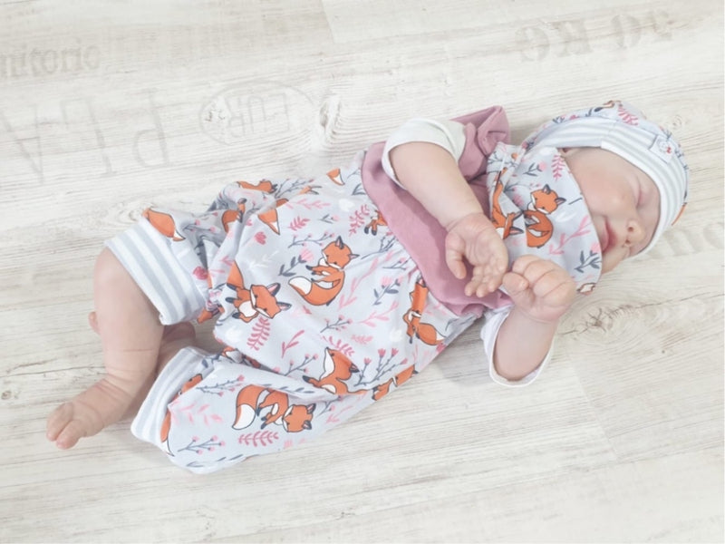 Atelier MiaMia onesie short and long also as baby set fox foxes 225