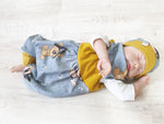 Atelier MiaMia tutina corta e lunga anche da bebè set pirata teddy blu 226