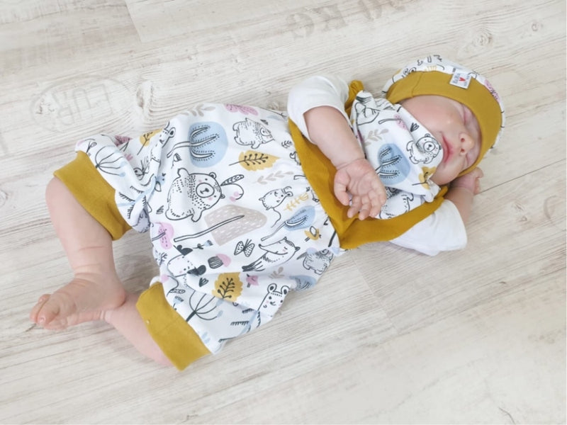 Strampler kurz und lang auch als Baby Set Waldtierchen 229 von Atelier MiaMia