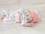 Atelier MiaMia tutina corta e lunga disponibile anche come baby set Blümchen 230