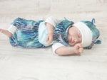 Strampler kurz und lang auch als Baby Set Wald blau 231 von Atelier MiaMia