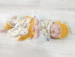 Coole Pumphose oder Babyset kurz und lang Waldtiere Senf 23 von Atelier MiaMia