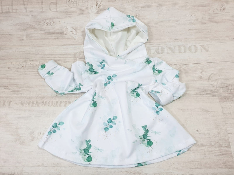 Atelier MiaMia - hoodie dress baby child size 56-140 designer limited eucalyptus 23