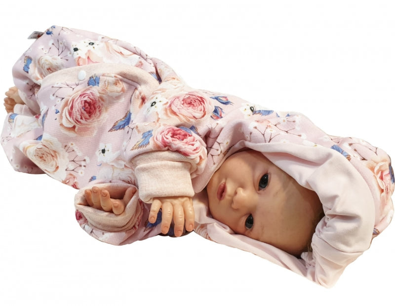Atelier MiaMia - tutina neonato bambino da 50 a 110 tutina wellness firmata rose 100% cotone 24