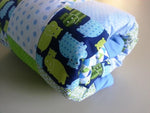Atelier MiaMia coperta patchwork pois fantasia stelle ippopotamo con ricamo 24