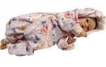 Overall Baby Kind von 50 bis 110 Designer Wellnessoverall Rosen 100% Baumwolle 24 von Atelier MiaMia