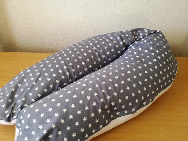 Atelier MiaMia cuscino allattamento o cuscino per traversina laterale cuscino posizionamento stelle bianche 24