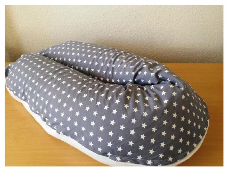 Atelier MiaMia cuscino allattamento o cuscino per traversina laterale cuscino posizionamento stelle bianche 24