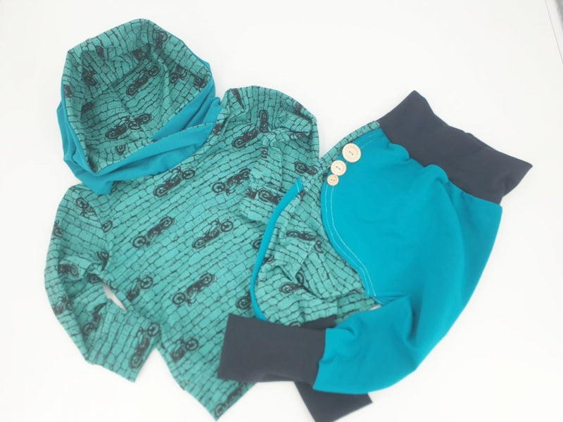 Atelier MiaMia-Rocky Pumphose Gr. 46-110 also as a set with hat and scarf biker blue black 25