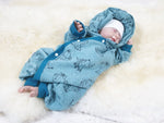 Atelier MiaMia - tutina neonato bambino da 50 a 110 tutina wellness firmata elefante blu pile alpino 26