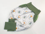 Coole Pumphose oder Babyset kurz und lang Waschbär Fuchs Olive 27 von Atelier MiaMia