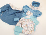 Coole Pumphose oder Babyset kurz und lang Rehe Helltürkis 28 von Atelier MiaMia