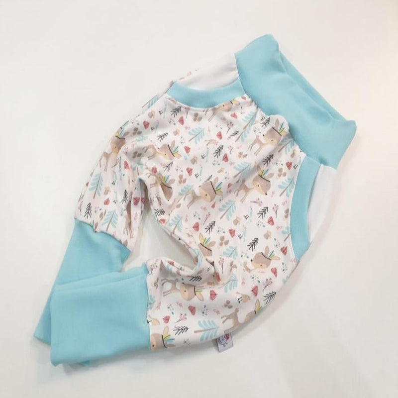 Atelier MiaMia Cool bloomers or baby set short and long deer light turquoise 28