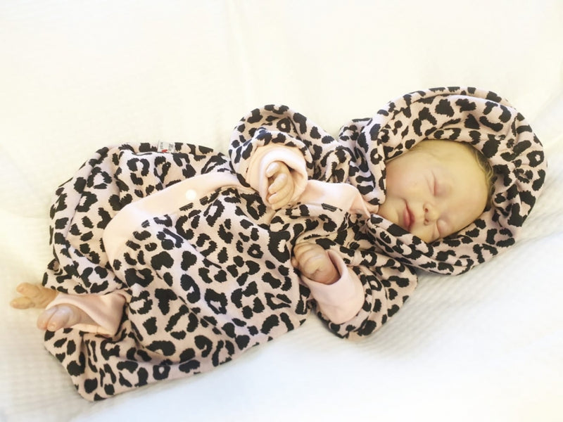 Overall Baby Kind von 50 bis 110 Designer Wellnessoverall Tiger rosa 29 von Atelier MiaMia