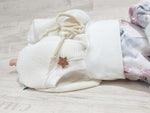 Coole Pumphose oder Babyset kurz und lang Waffel Creme Sternchen 29 von Atelier MiaMia