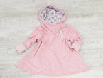 Atelier MiaMia - vestito con cappuccio bambino bambino taglia 56-140 design limitato dente di leone rosa 2