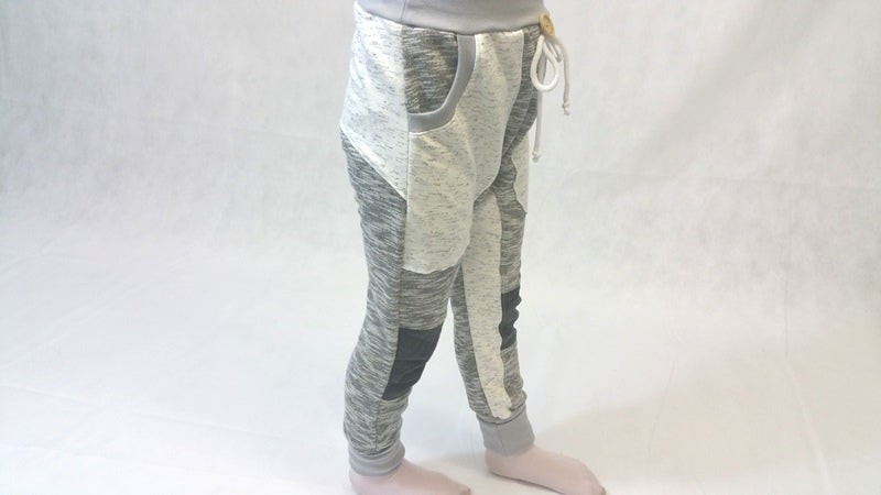 Jogger - Checkerhose  Jogginghose Gr. 50-140 Grau Meliert 3 von Atelier MiaMia