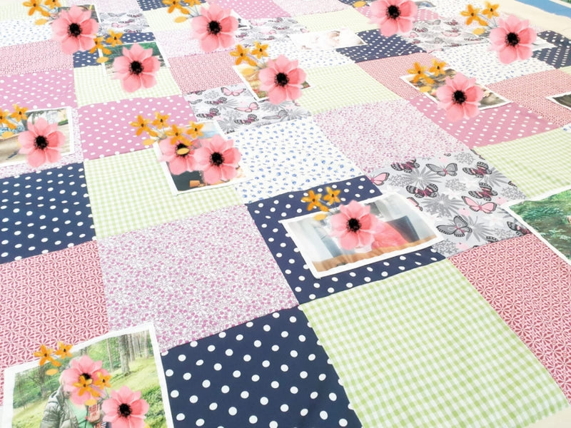 Atelier MiaMia cuddly photo blanket butterflies pattern fabrics with pictures 3