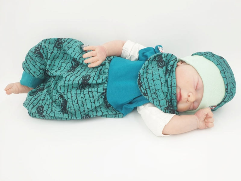 Strampler kurz und lang auch als Baby Set Biker Blau 304 von Atelier MiaMia