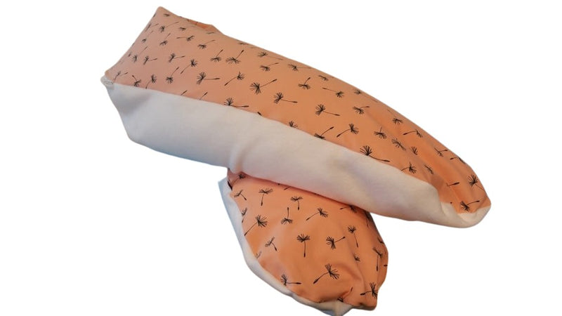 Atelier MiaMia cuscino per allattamento o cuscino per traversina laterale cuscino per posizionamento arancione, tarassaco 78
