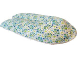 Atelier MiaMia nursing pillow or side sleeper pillow positioning pillow green-blue floral pattern 31