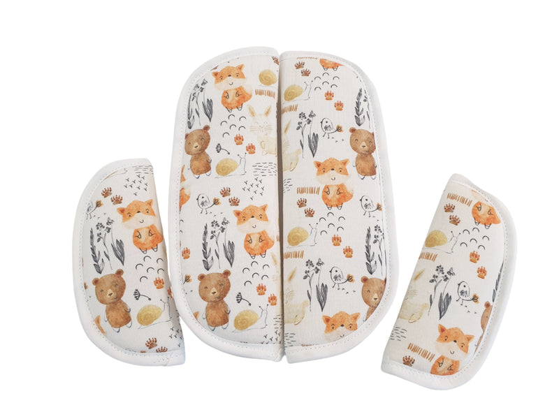 Belt protector suitable for Maxi Cosi Pearl 4 pieces forest animals