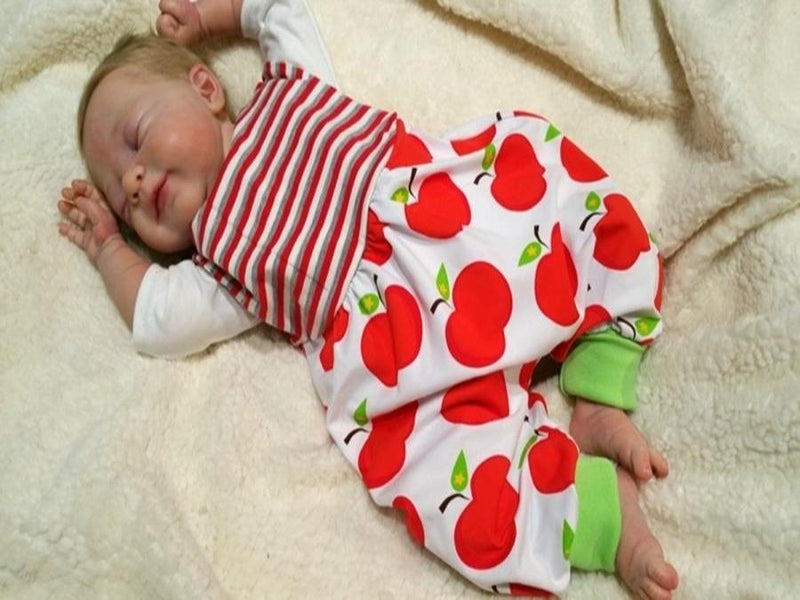 Atelier MiaMia onesie short and long also as a baby red apples 38