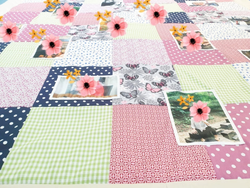 Atelier MiaMia coperta con foto coccolosa tessuti fantasia farfalle con immagini 3